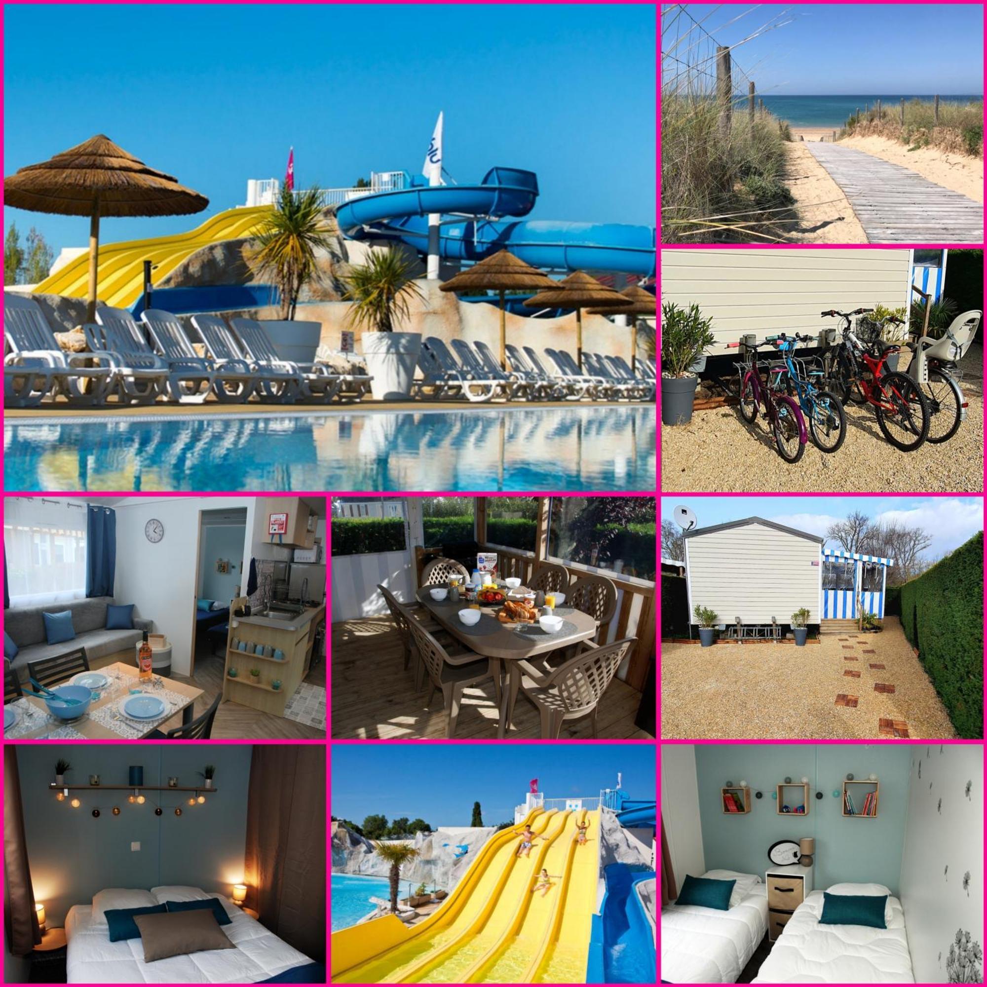 Mobilhome 2Ch Climatise-Terrasse Fermee-4 Velos-Camping 4 Etoiles Les Charmettes Les Mathes Zewnętrze zdjęcie